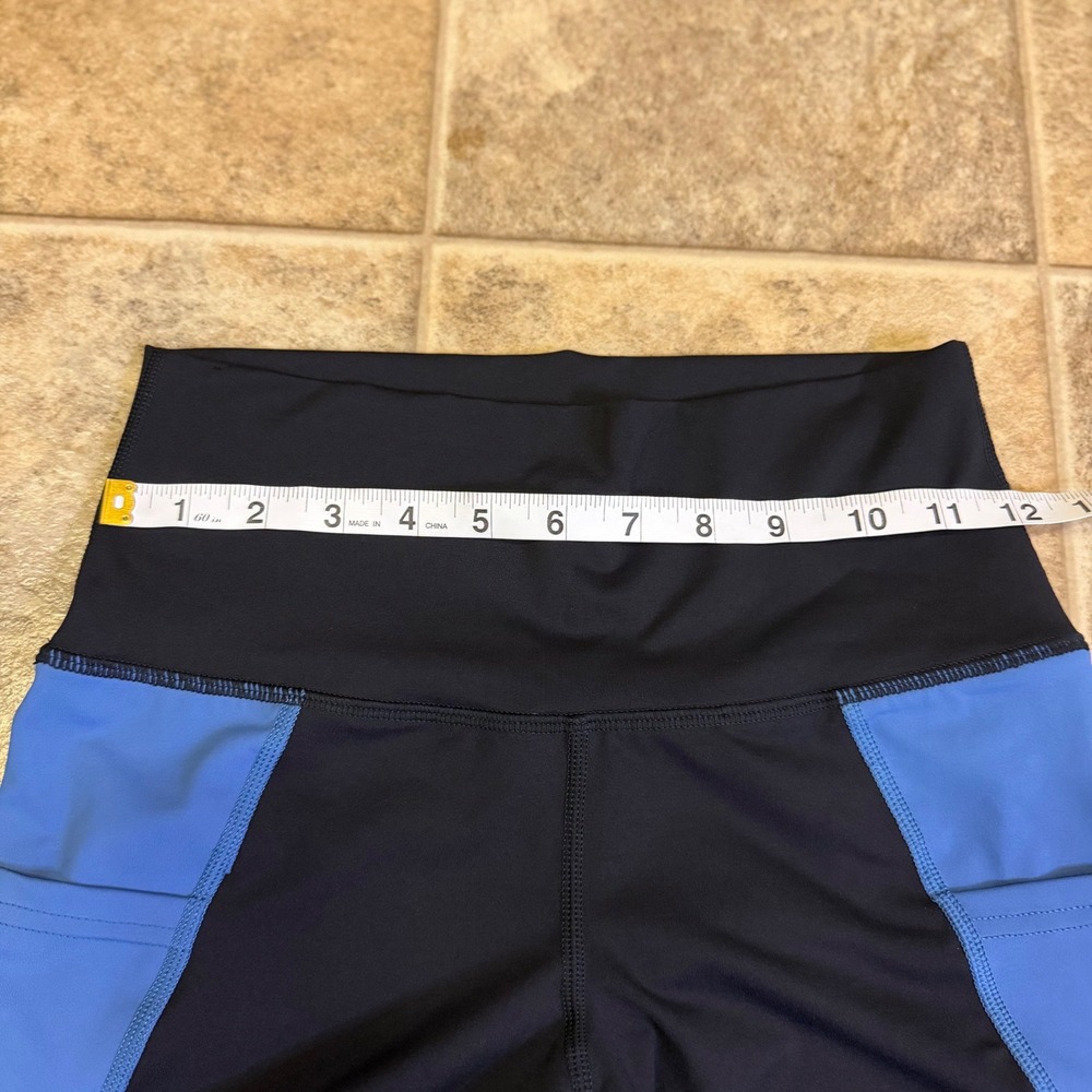 Aerie Chill Play Move High Waisted Colorblock Leggings Blue Womens Medium - Picture 5 of 10